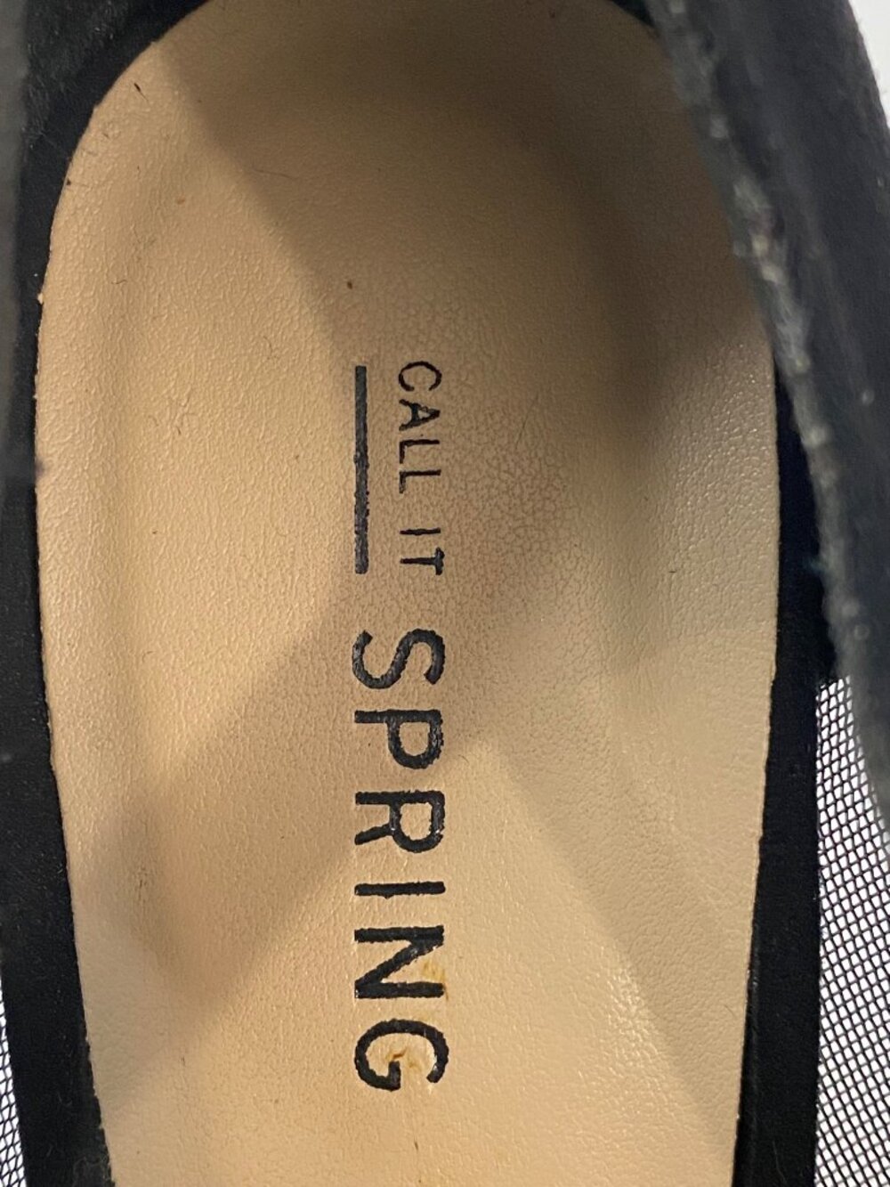 Call It Spring Black Mesh Heels T Strap Platform Pumps Womens 6.5 Sexy - Picture 9 of 14